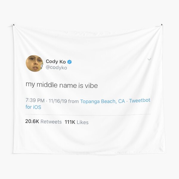 Cody Ko tweet Tapestry