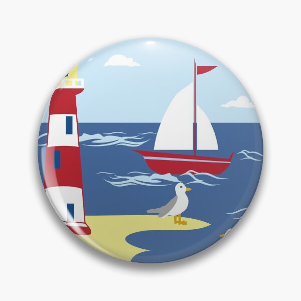 Item preview, Lighthouse And Boat Nautical Clock designed and sold by ClocksMan.