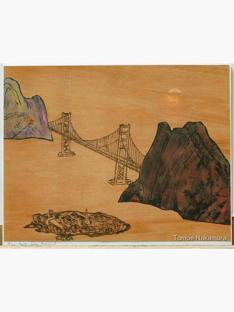 Thumbnail 2 of 2, Greeting Card, Moon on Golden Gate designed and sold by tomoenk6.