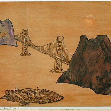 Artwork thumbnail, Moon on Golden Gate by Tomoe Nakamura