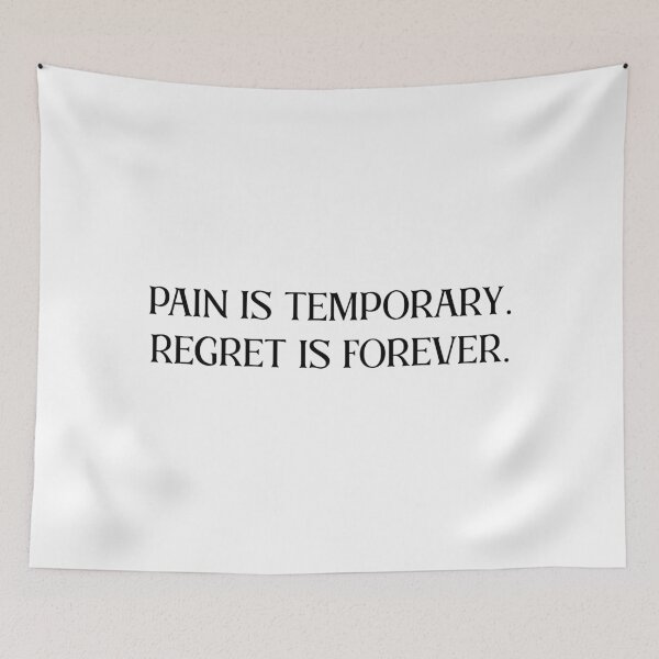 Item preview, pain is temporary regret is forever designed and sold by motivation4you.