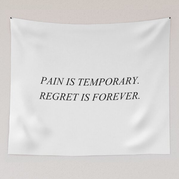 Item preview, pain is temporary regret is forever designed and sold by motivation4you.