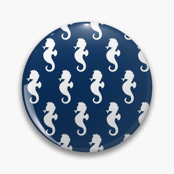 Item preview, Seahorse Pattern Nautical Clock designed and sold by ClocksMan.