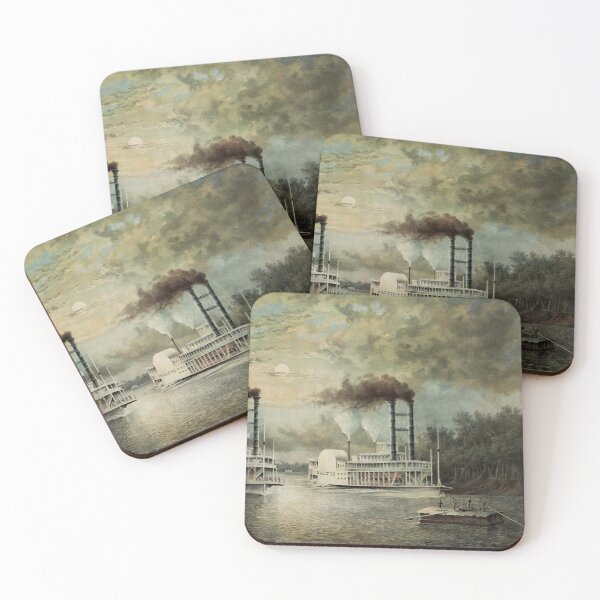 Item preview, Steamboat Race On The Mississippi - Baltic Vs Diana - 1859 designed and sold by warishellstore.