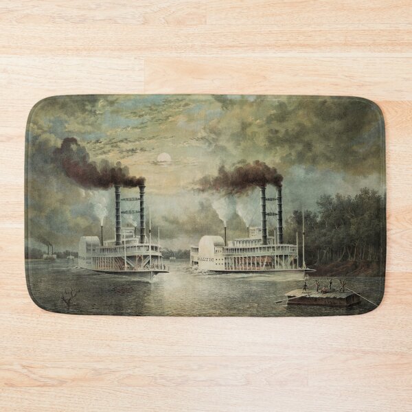 Item preview, Steamboat Race On The Mississippi - Baltic Vs Diana - 1859 designed and sold by warishellstore.
