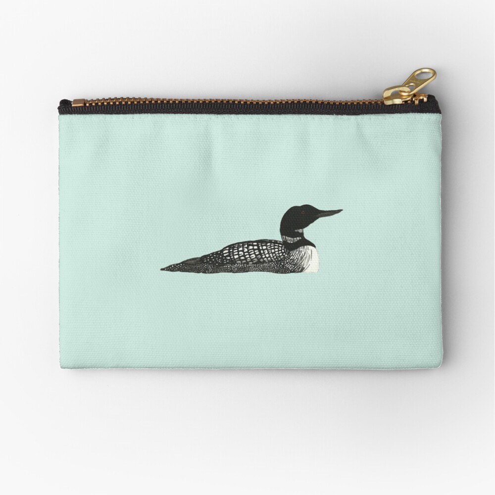 Common Loon Zipper Pouch