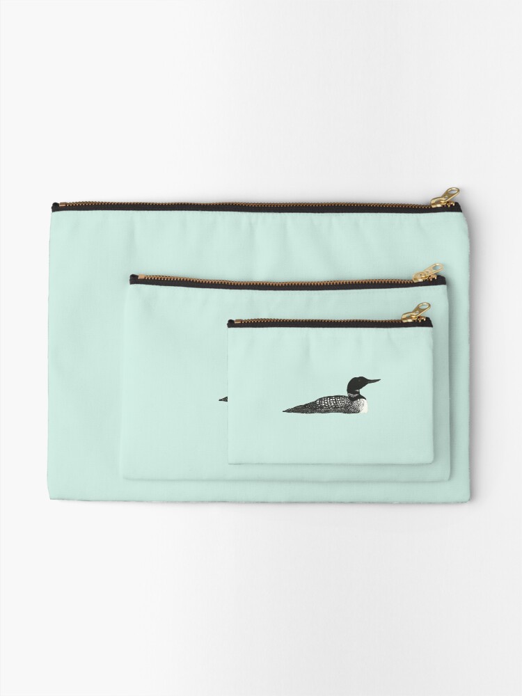 Alternate view of Common Loon Zipper Pouch