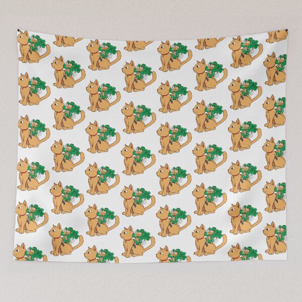 Item preview, Cute Leprechaun Riding a Cat St. Patrick's Day Tile Pattern designed and sold by perfectpresents.