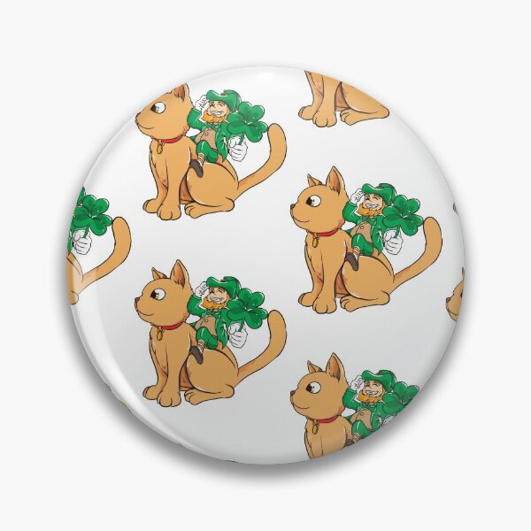 Item preview, Cute Leprechaun Riding a Cat St. Patrick's Day Tile Pattern designed and sold by perfectpresents.