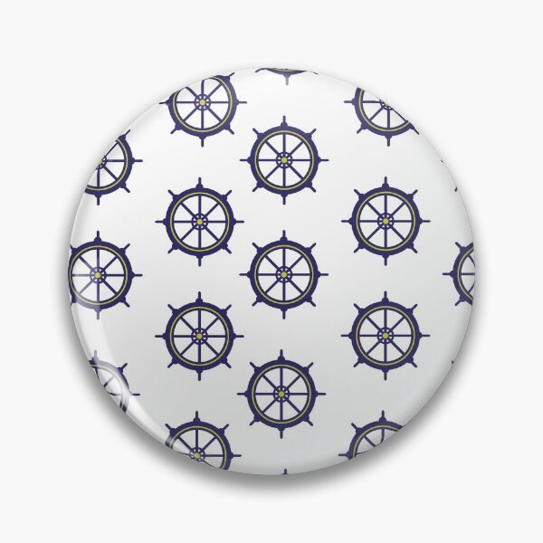 Item preview, Boat Ship Wheel Pattern Nautical Clock designed and sold by ClocksMan.