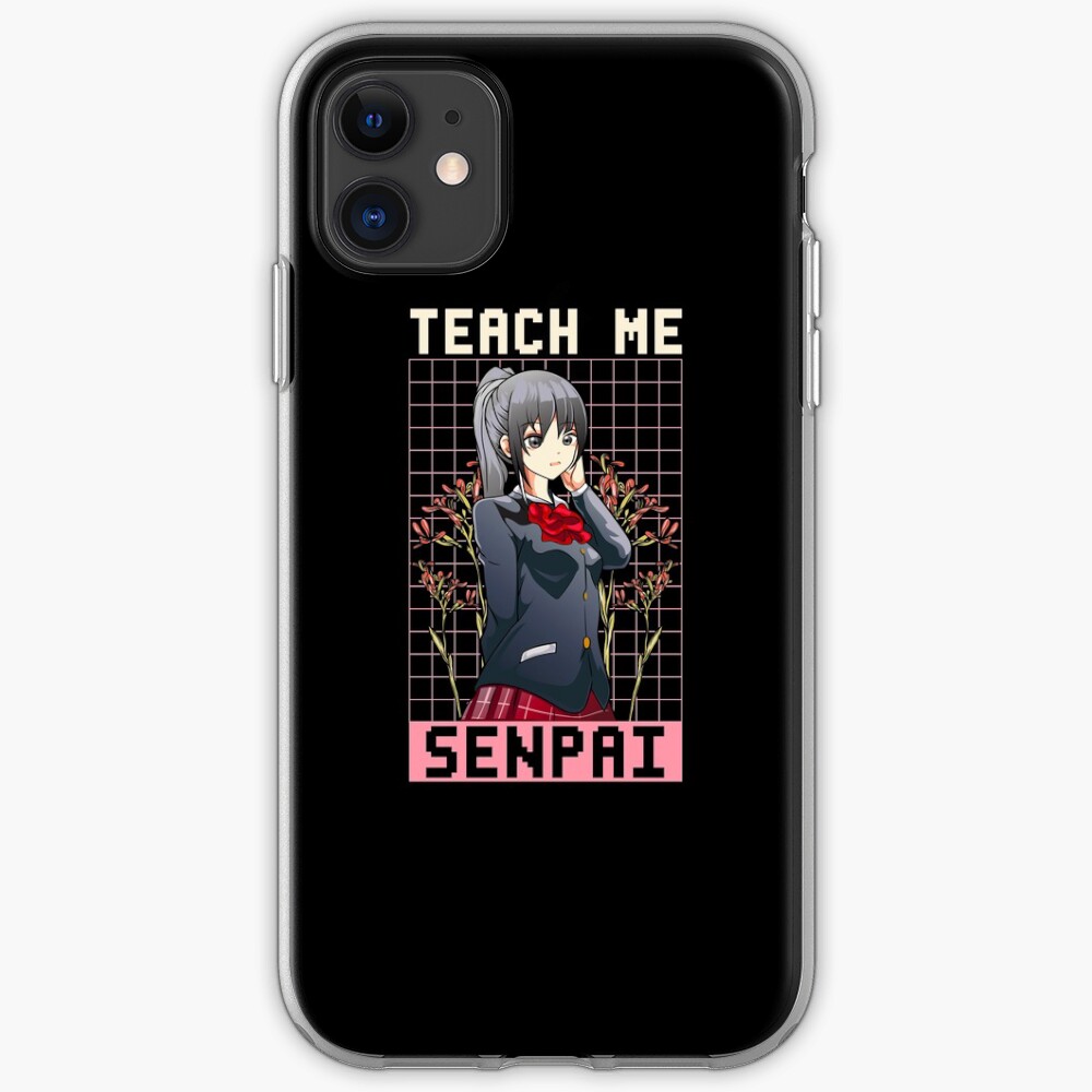Teach Me Senpai Cute Anime Girl Iphone Case Cover By Perfectpresents Redbubble