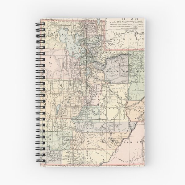 Item preview, Vintage Map of Utah (1891) designed and sold by BravuraMedia.