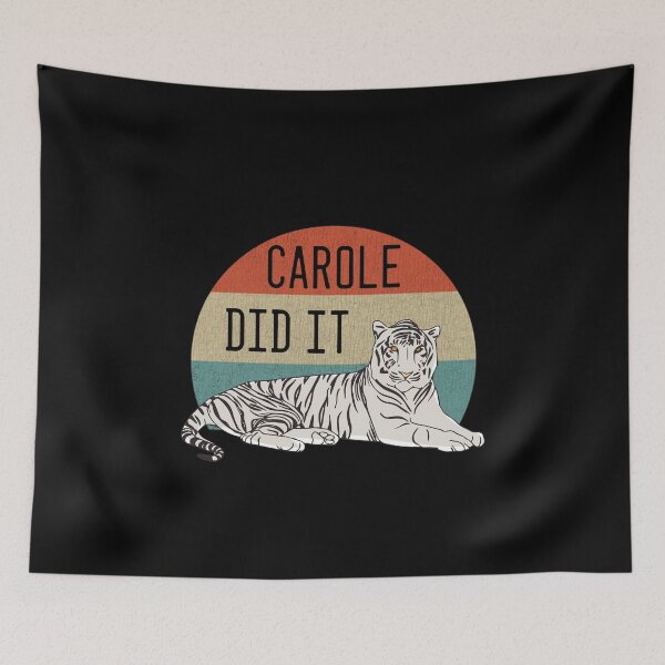 Item preview, Vintage Tiger King "Carole Did It" Retro Sunset Tiger Graphic designed and sold by DSweethearts.
