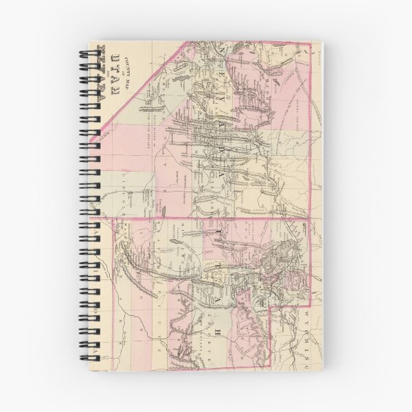 Item preview, Vintage Map of Nevada and Utah (1880)  designed and sold by BravuraMedia.