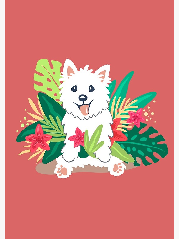 Thumbnail 3 of 3, Journal, Westie dog Happy Spring designed and sold by mirunasfia.
