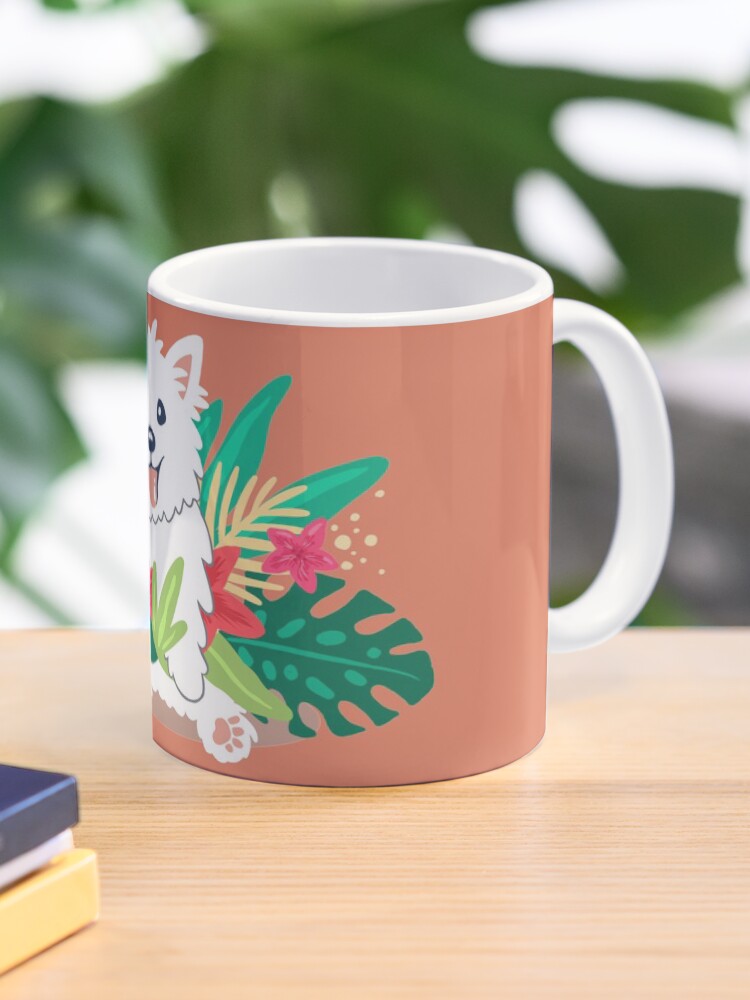Thumbnail 1 of 6, Coffee Mug, Westie dog Happy Spring designed and sold by mirunasfia.