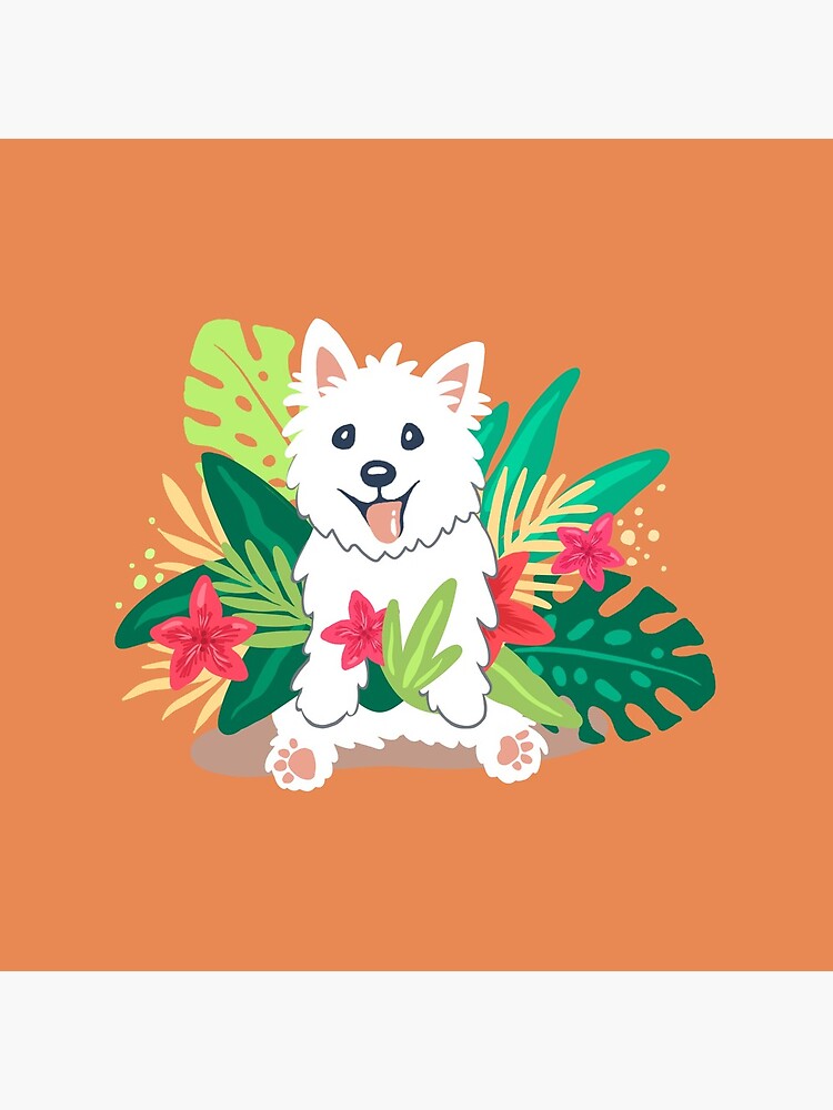 Thumbnail 2 of 2, Tote Bag, Westie dog Happy Spring designed and sold by mirunasfia.