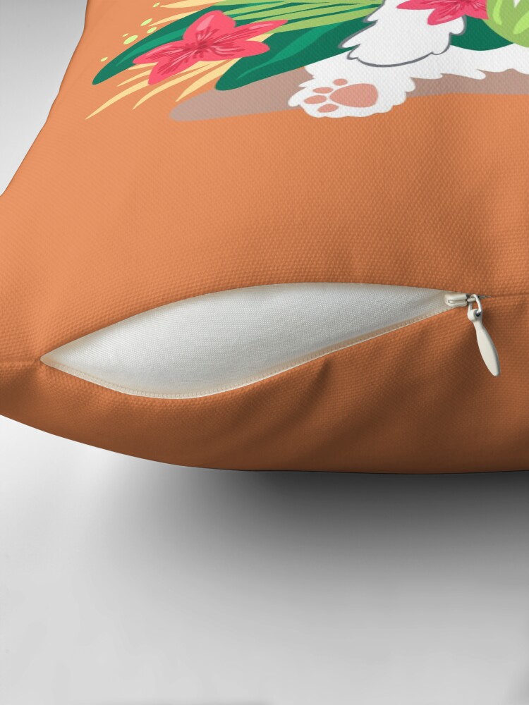 Thumbnail 2 of 4, Pillow, Westie dog Happy Spring designed and sold by mirunasfia.