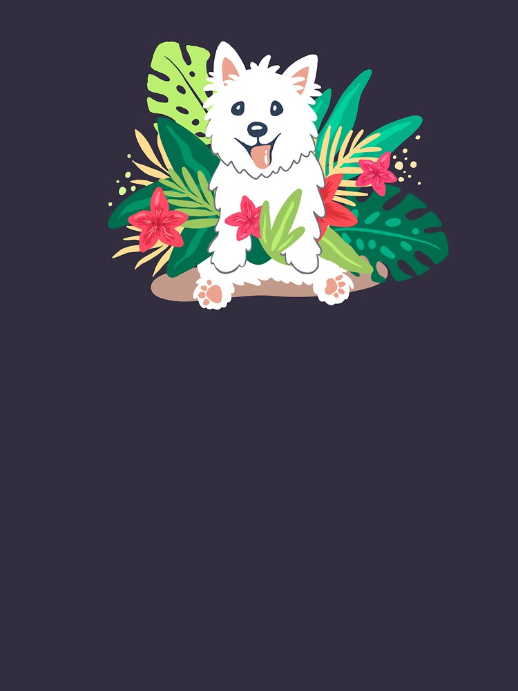 Thumbnail 3 of 3, Racerback Tank Top, Westie dog Happy Spring designed and sold by mirunasfia.