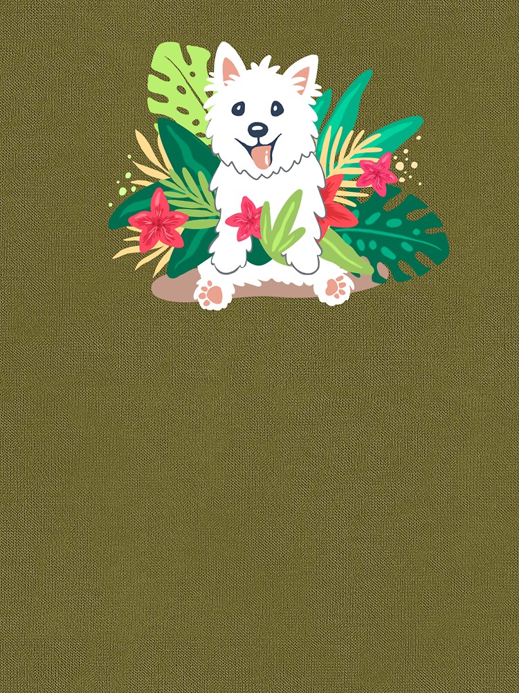 Thumbnail 7 of 7, Tri-blend T-Shirt, Westie dog Happy Spring designed and sold by mirunasfia.