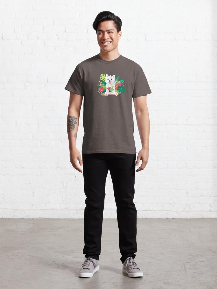 Alternate view of Westie dog Happy Spring Classic T-Shirt