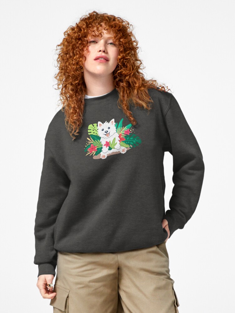 Thumbnail 4 of 7, Pullover Sweatshirt, Westie dog Happy Spring designed and sold by mirunasfia.
