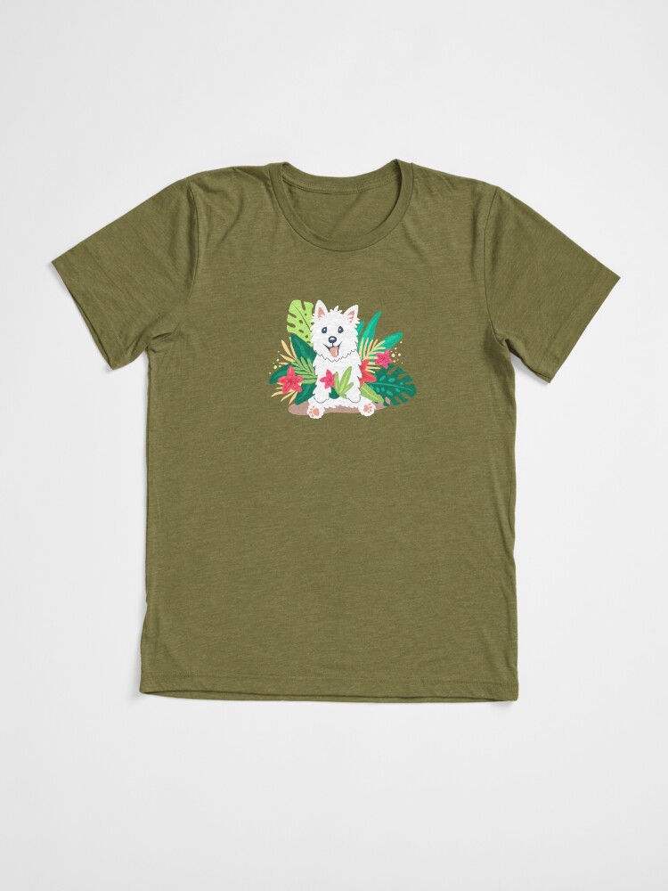 Thumbnail 3 of 7, Tri-blend T-Shirt, Westie dog Happy Spring designed and sold by mirunasfia.