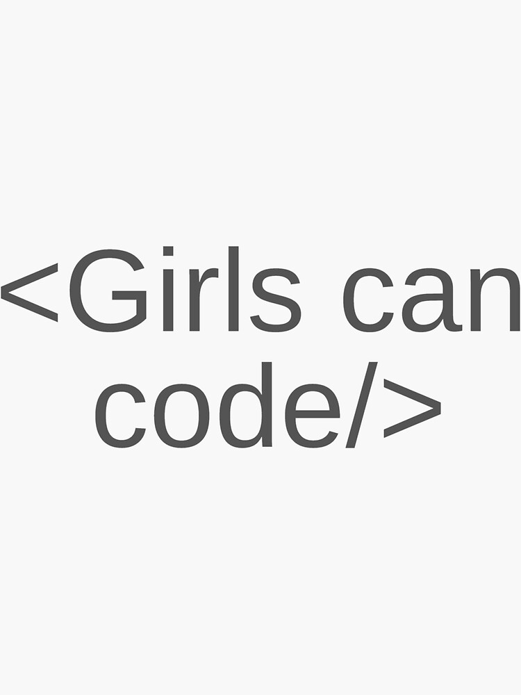 "Girls Code" Sticker by martamc55 Redbubble