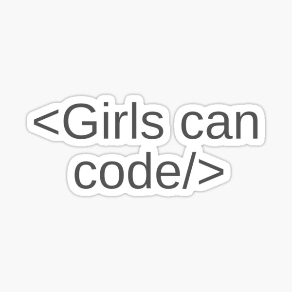 "Girls Code" Sticker by martamc55 Redbubble