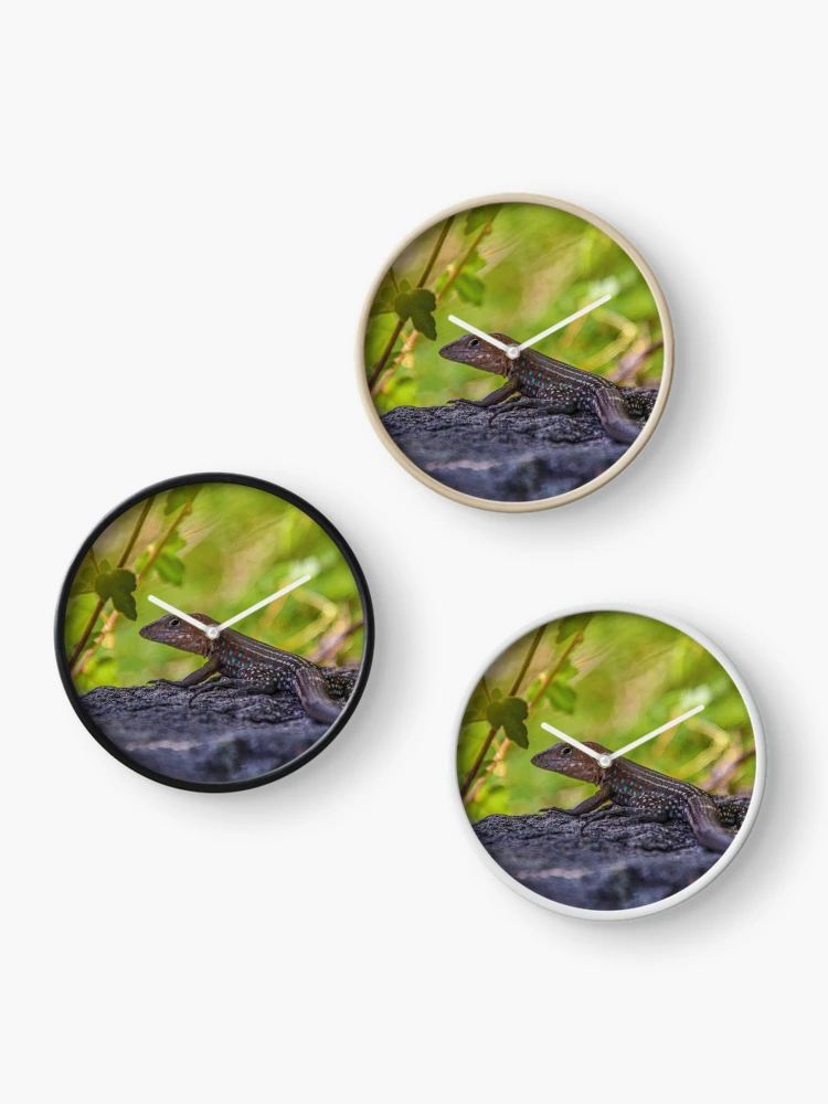 Thumbnail 3 of 4, Clock, Lizard designed and sold by Jasmine Geerman Zehl.