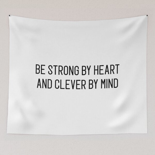 Item preview, be strong by heart and clever by mind designed and sold by motivation4you.