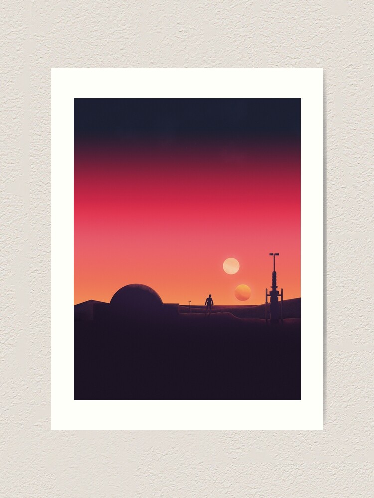 Binary Sunset Art Print For Sale By Rhys Morgan Redbubble 3616