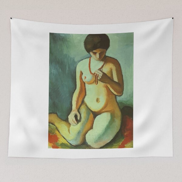 Item preview, 1910 Nude with Coral Necklace (Akt mit Korallenkette) by August Macke designed and sold by digitalvintage.