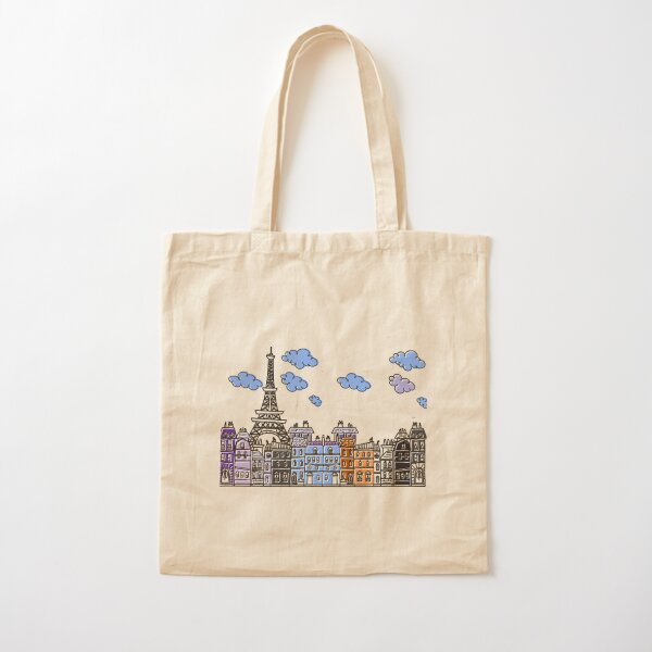 Paris Canvas Tote Bag Cute Tote Bags Travel Tote Bag 