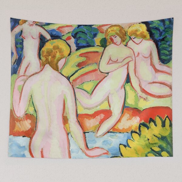 Item preview, Bathers with Trees of Life by August Macke designed and sold by digitalvintage.