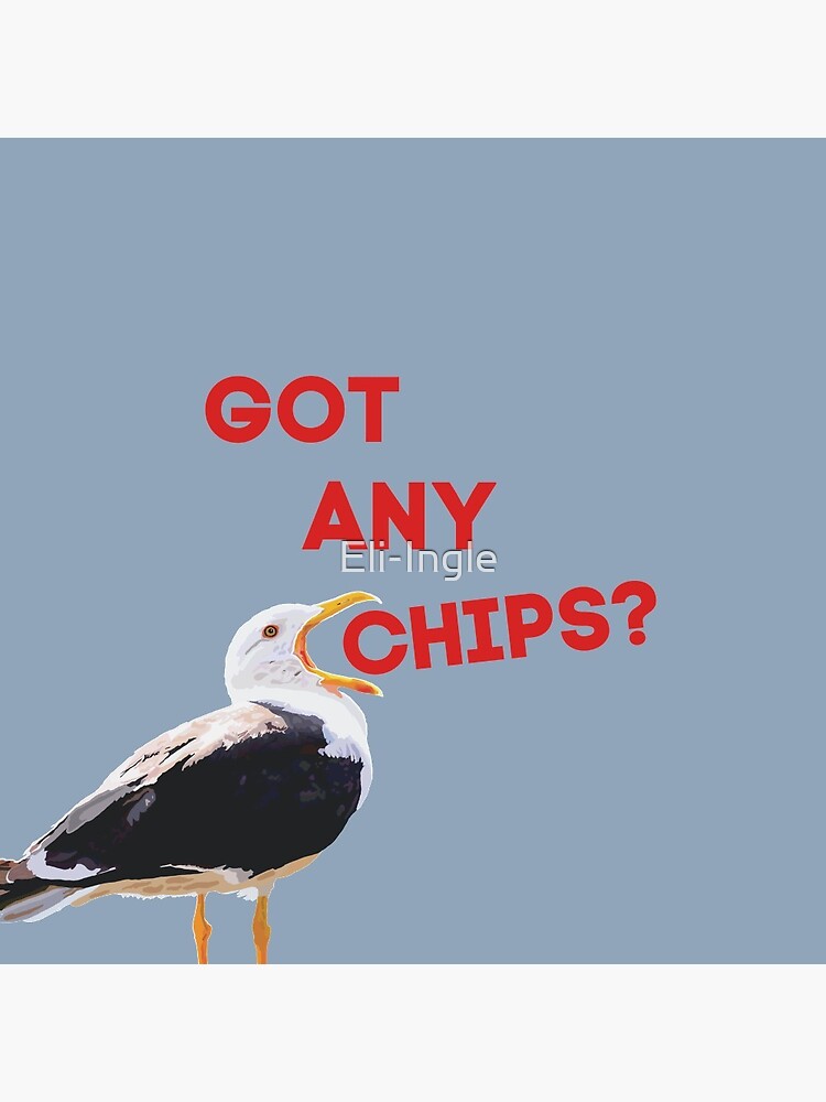 Disover Got Any Chips Seagull Pin Button