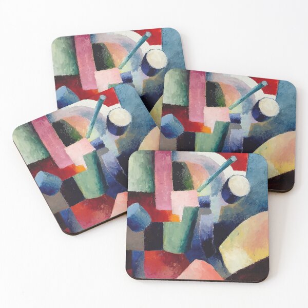 Item preview, Colored Composition of Forms by August Macke designed and sold by digitalvintage.