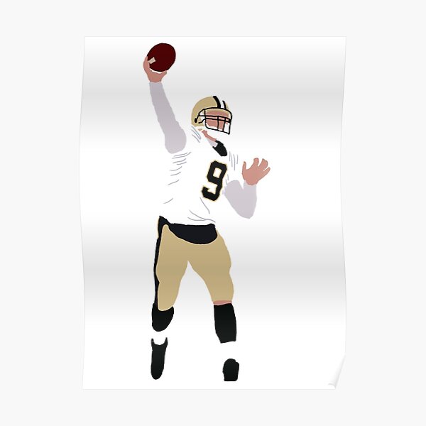 Drew Brees - Goat #9 - New Orleans Saints - Posters and Art Prints