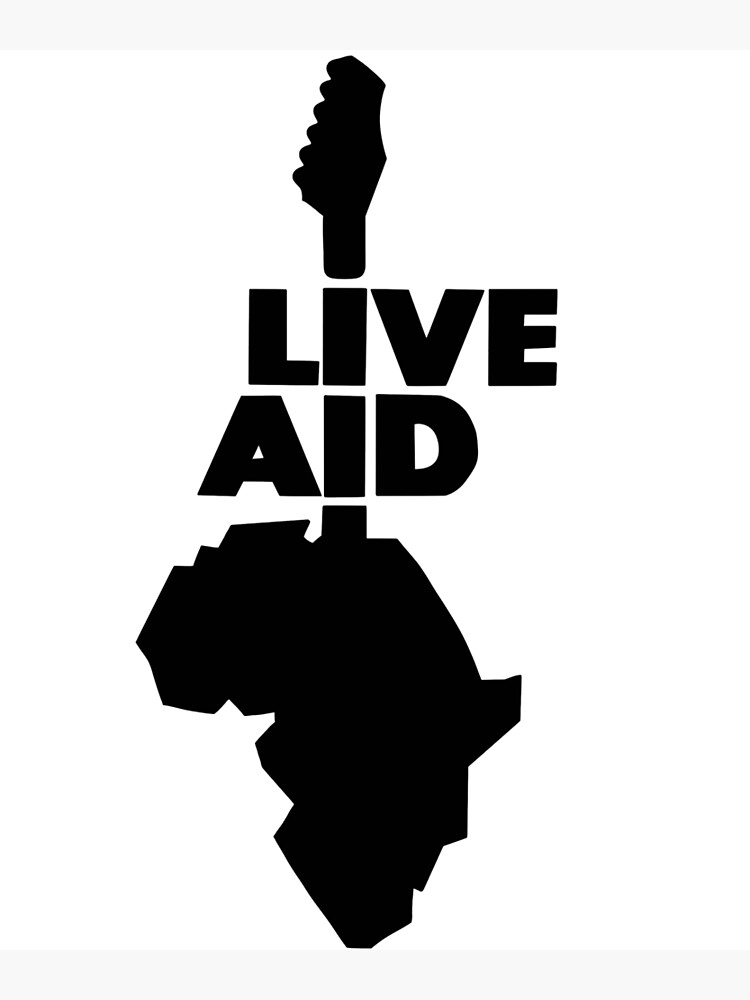 "live aid logo" Poster for Sale by Drayziken Redbubble