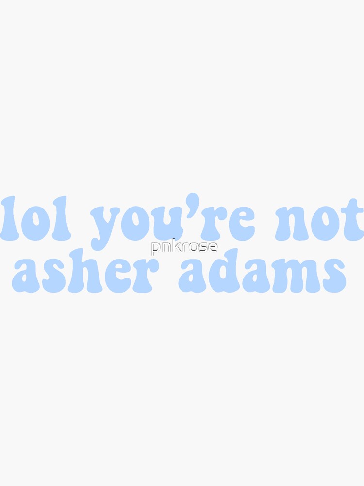 Asher Adams- All American  Sticker for Sale by kkrenny13