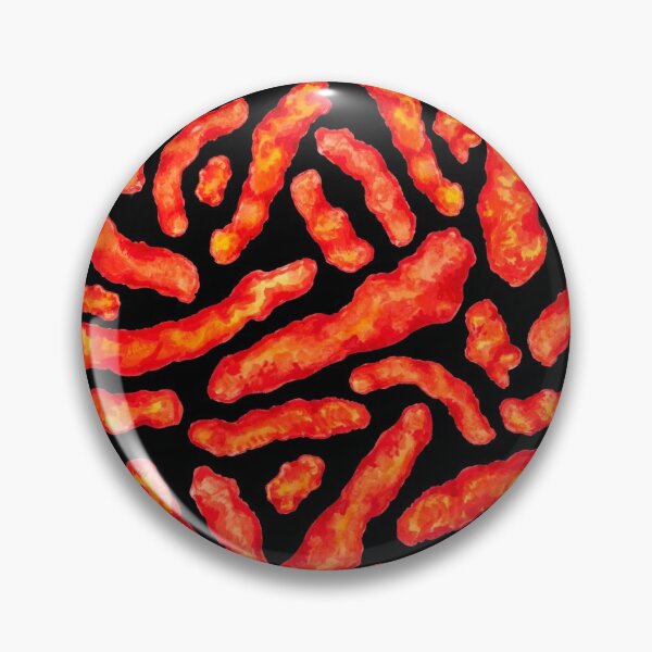 Item preview, Flamin' Hot Cheese Puff Pattern - Black designed and sold by Kelly  Gilleran.