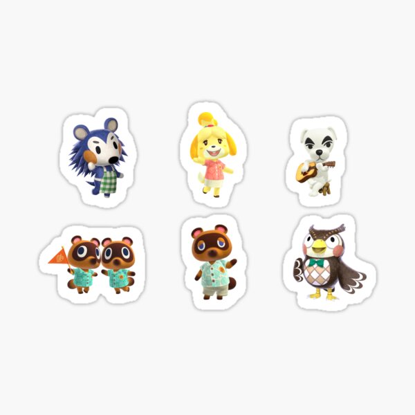 6 Sheet kawaii cartoon stickers animals small sticker for children diary de/_x TG