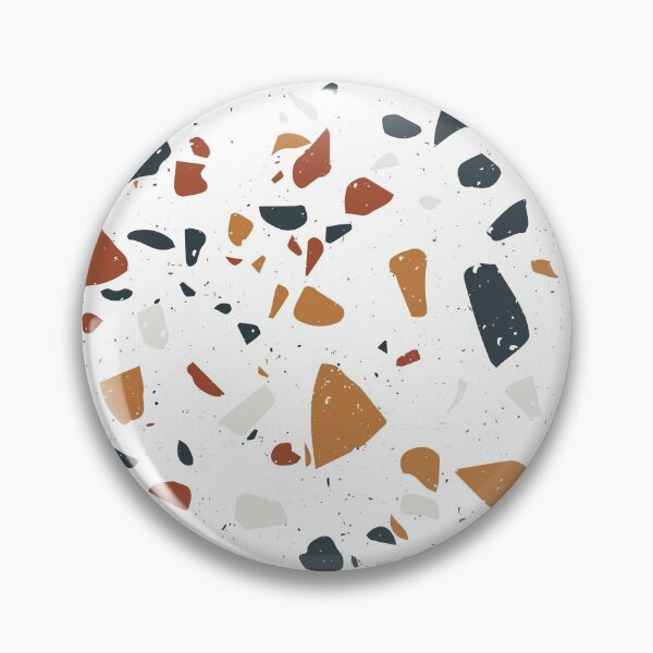 Item preview, Terrazzo Stone Pattern (Navy + Terracotta + Mustard) designed and sold by NeptuneDesigns.