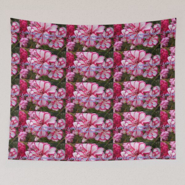 Item preview, Love Has the Greatest Reach in the World with Pink Flowers designed and sold by Sarah  Rajkotwala.