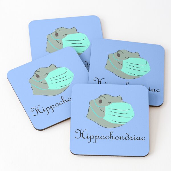 Item preview, Hypochondriac Hippo = Hippochondriac, Fiona the Hippo with mask designed and sold by catnamedtiffany.