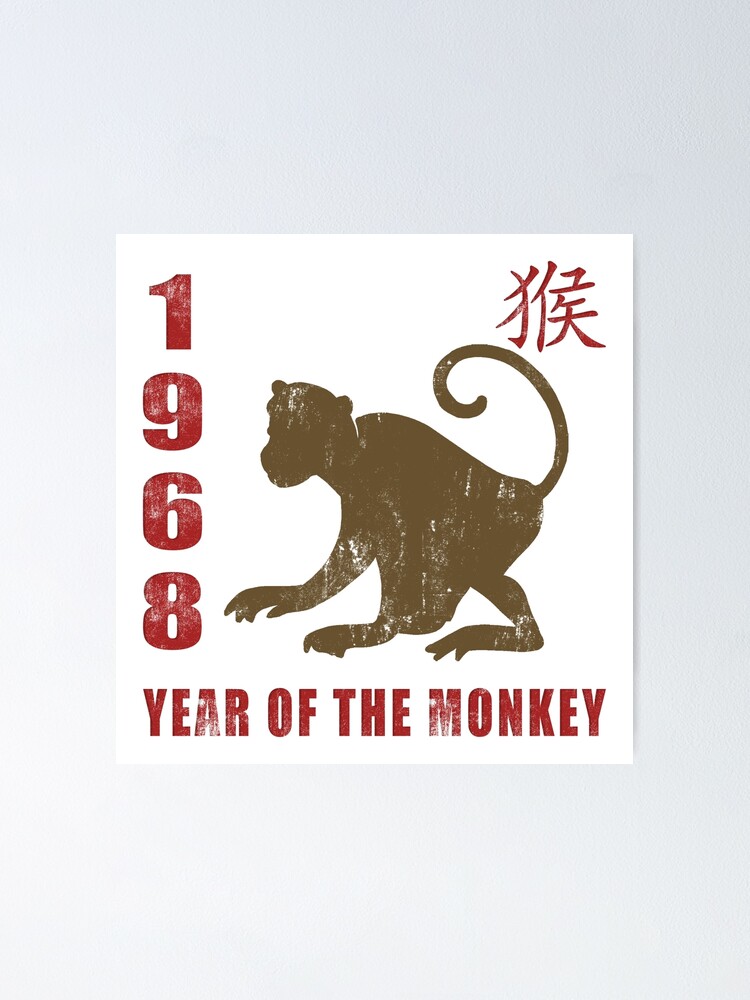 Year of The Monkey 1968 Chinese Zodiac Monkey 1968