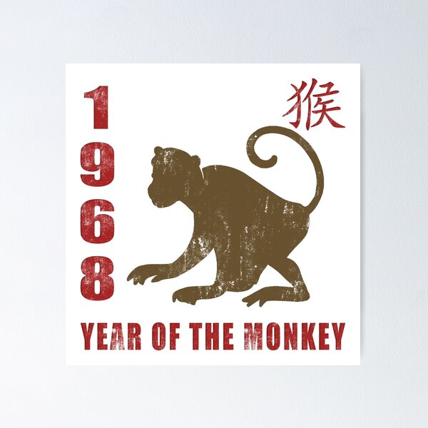 Year of The Monkey 1968 Chinese Zodiac Monkey 1968