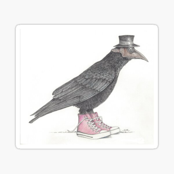 Item preview, Plague bird in pink high tops designed and sold by JimsBirds.
