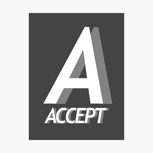 Item preview, A for Accept - Positive Words designed and sold by agsduy.