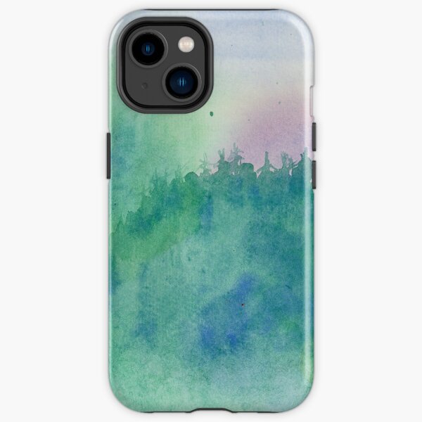 Green Mist Forest. Original Watercolor Painting Fine Art Print Landscape Art Print from Watercolor Painting Original Wall Art iPhone Tough Case
